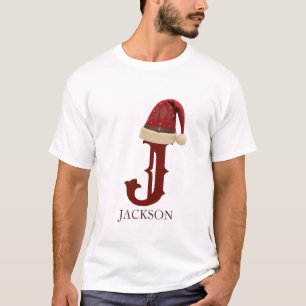 Camiseta Sombrero de Santa occidental Monograma Nombre Navi