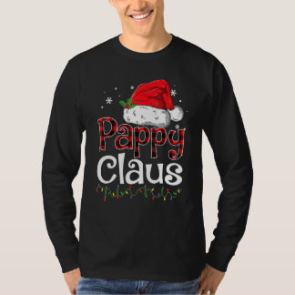 Camiseta Sombrero de Santa Pappy Claus Cuadro Rojo Búfalo N