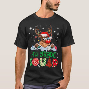 Camiseta Sombrero de Santa Reno 4to Grado Equipo Profesor N