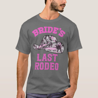 Camiseta Sombrero de vaquera de la última rodeo de la novia