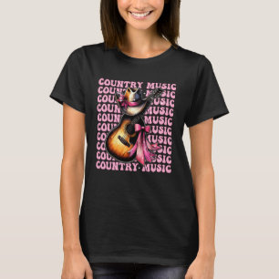 Camiseta Sombrero de vaquera de música country Guitarra Coq