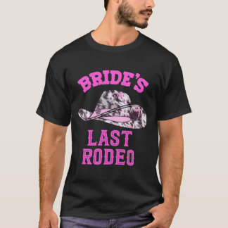 Camiseta Sombrero de vaquera del último rodeo de la novia p