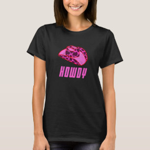 Camiseta Sombrero de vaquera Howdy de rodeo de equitación d