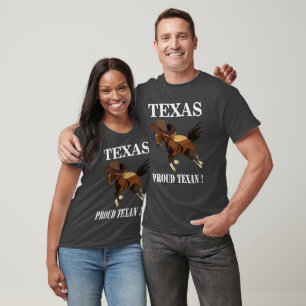 Camiseta Sombrero de vaquero Caballo Orgulloso Tejano Texas