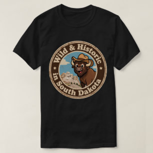 Camiseta Sombrero de vaquero de bisonte vintage divertido d