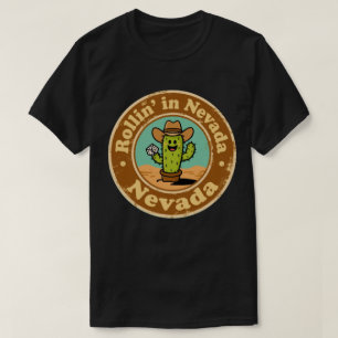Camiseta Sombrero de vaquero de dados de cactus vintage div