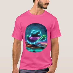 Camiseta Sombrero de Vaquero Neon