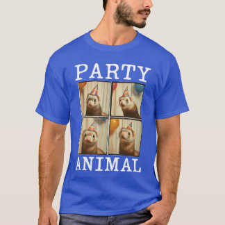 Camiseta Sombrero divertido de animal de fiesta Cara de hur