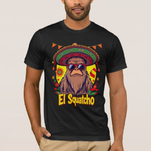 Camiseta Sombrero divertido de Bigfoot Cinco de Mayo El Squ