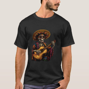 Camiseta Sombrero Esqueleto México Día De Los Muertos Mexic