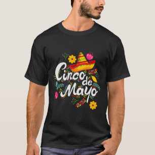 Camiseta Sombrero Fiesta del Festival Mexicano Cinco De May