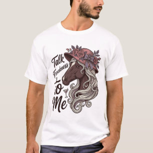 Camiseta Sombrero floral de carreras de caballos vintage ha