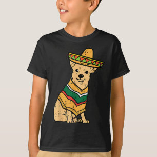 Camiseta Sombrero mexicano de perro chihuahua