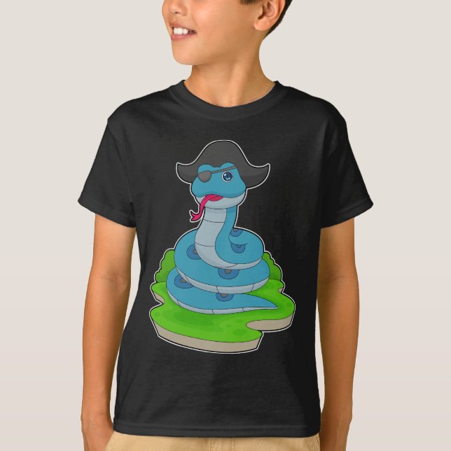 Camiseta Sombrero pirata pirata serpiente (Anverso)