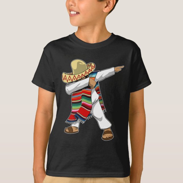 Camiseta Sombrero Poncho Dabbing (Anverso)