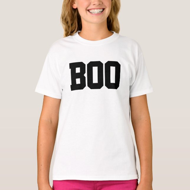 Camiseta Sombrero simple "Boo" para camiones de Halloween (Anverso)