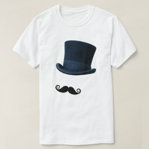 Camiseta Sombrero superior y bigote