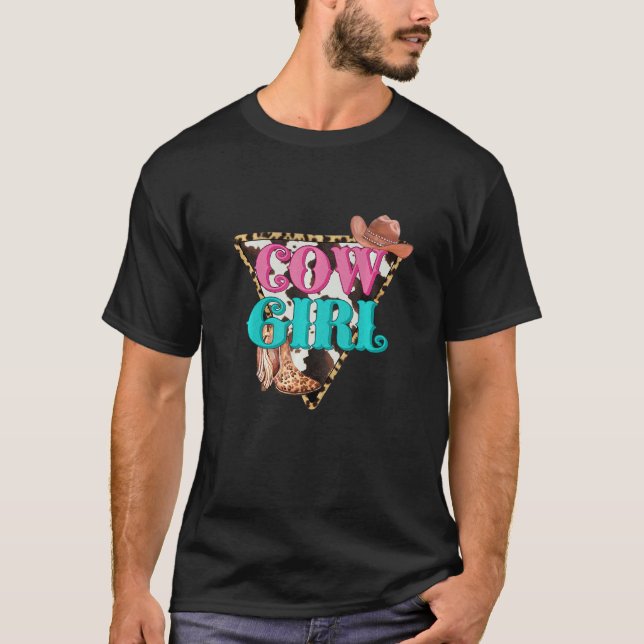 Camiseta Sombrero Triangular de Estampado de Leopardo de Va (Anverso)