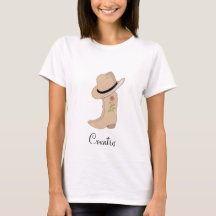 Sombrero y botas de color beige campestre con flor