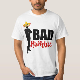 Camiseta Sombrero y silueta de hombre malo