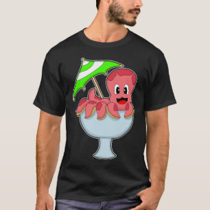 Camiseta Sombrilla de cocktail para fiesta de pulpo