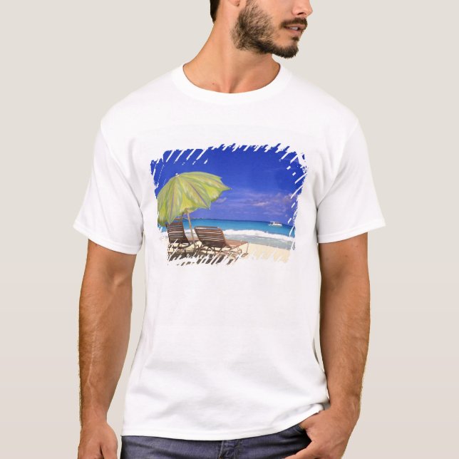 Camiseta Sombrilla de playa, Abaco, Bahamas (Anverso)