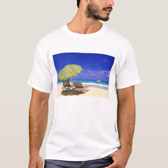 Camiseta Sombrilla de playa, Abaco, Bahamas (Anverso)