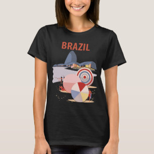Camiseta Sombrilla de Playa Brasil Río Viaje Retro