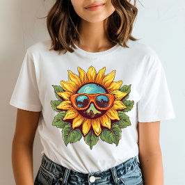Camiseta Sombrillas de girasoles retro