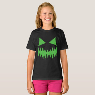 Camiseta Sombrío Calabaza divertida Jack O Lantern Face
