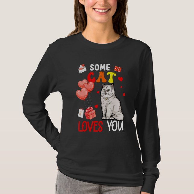 Camiseta Some Cat Loving You Valentine's Day Animal (Anverso)
