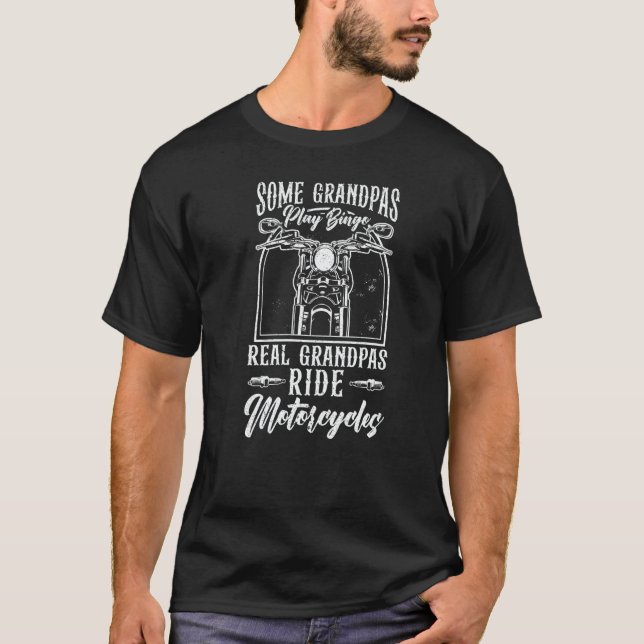 Camiseta Some Grandpas Play Bingo Motorcycles Rider Biker M (Anverso)