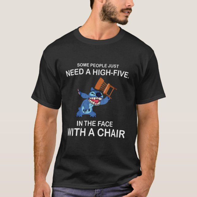 Camiseta Some People Just Need a High Five in the Face with (Anverso)