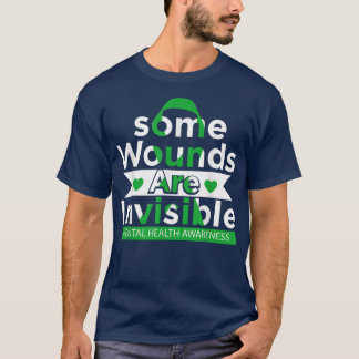 Camiseta Some Wounds Are Invisible Ribbon Mental Health Awa