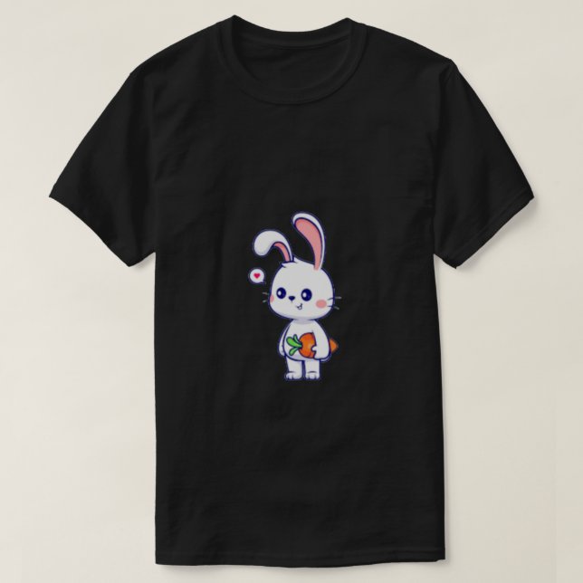 Camiseta ''Somebunny Loves You'' Heart Carrot T-Shirt (Diseño del anverso)