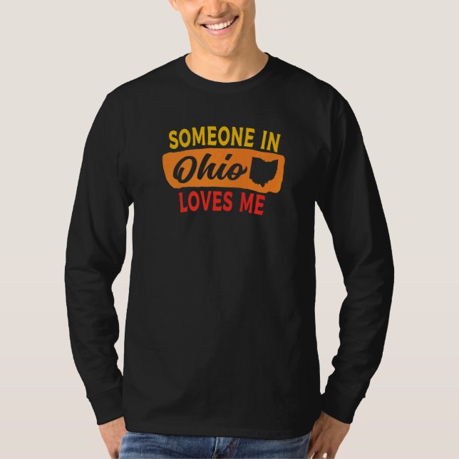 Camiseta Someone In Ohio Loves Me Sunset Colors (Anverso)