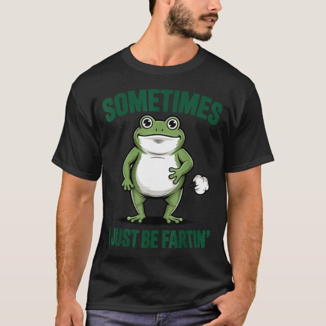Camiseta Sometimes I Just Be Farting Frog Christmas Funny F (Anverso)