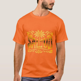 Camiseta Sommer Sonne und Meer - "SALUD" - Palmendekor