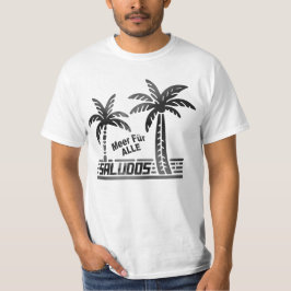 Camiseta Sommer Sonne und Meer - "SALUDOS" - Palmendekor