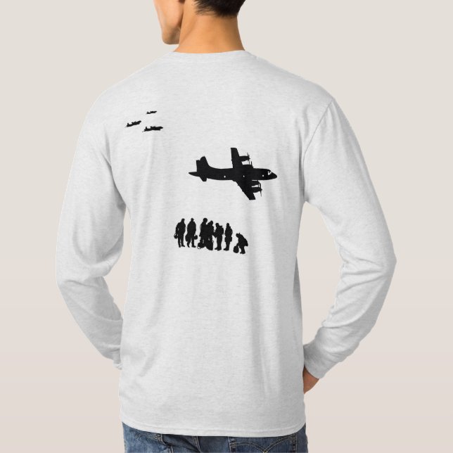 Camiseta ¡Somos Aircrewmen naval! ¡P-3 Orions y equipos! (Reverso)