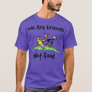Camiseta Somos amigos, no comemos veganos y vegetarianos