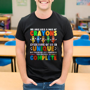 Camiseta Somos Como Una Caja De Crayones De Vuelta Graciosa