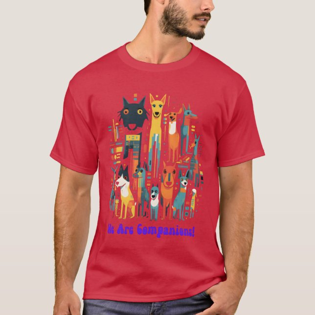 Camiseta Somos compañeros amigos felices familiares para si (Anverso)