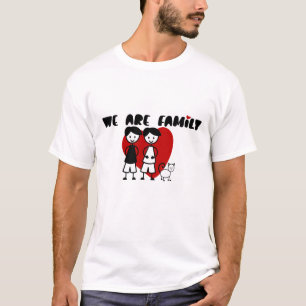 Camiseta Somos familia - Gay temática dos hombres y gato