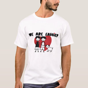 Camiseta Somos familia - Gay temática dos hombres y perro
