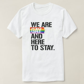 Camiseta Somos gays y estamos aquí para quedarnos