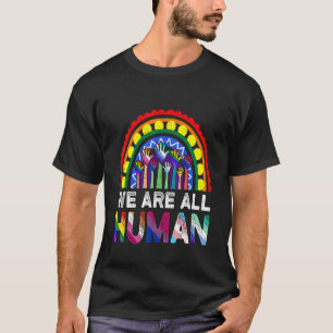 Camiseta Somos Humanos Orgullosos Lgbt Fist Rainbow Lesbian