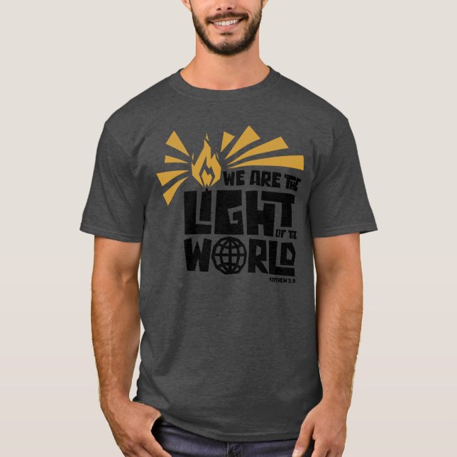 Camiseta Somos la luz del mundo (Anverso)