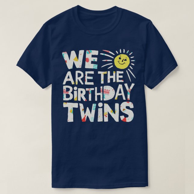 Camiseta Somos los gemelos de cumpleaños (Diseño del anverso)