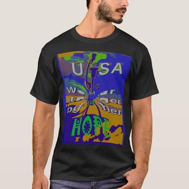 Camiseta Somos más fuertes juntos divertidos USA Hope patró (Anverso)